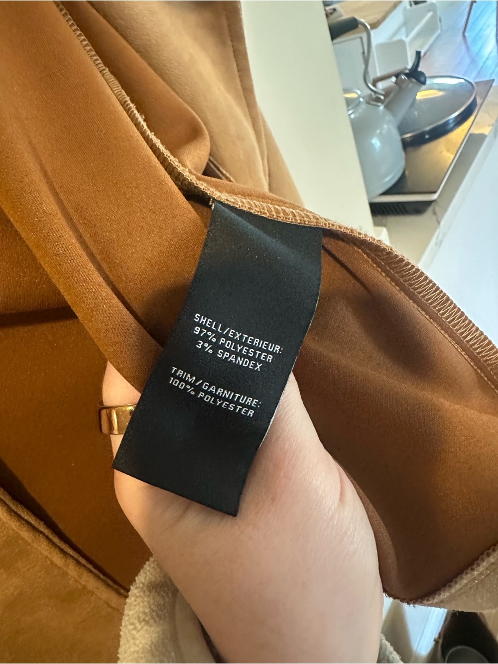 bagatelle Tan Suede-Style Moto Jacket - Picture 6 of 6